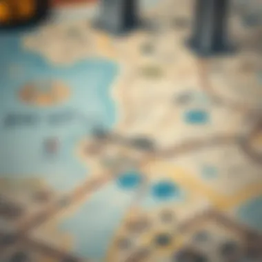 A detailed map highlighting key real estate investment areas in Dubai.