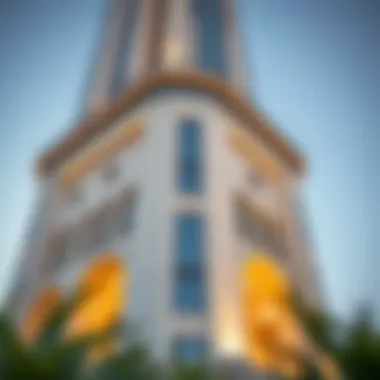 Unique Architectural Features of Al Fahad Tower 1 Architectural details highlighting unique features of Al Fahad Tower 1