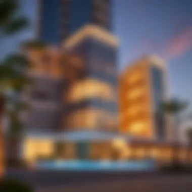 Modern Architectural Design of Al Fahad Tower 1 Exterior view of Al Fahad Tower 1 showcasing its modern architectural design