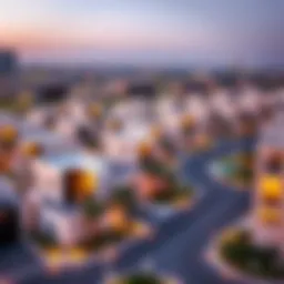 Panoramic view of Al Khail Gate community showcasing modern architecture