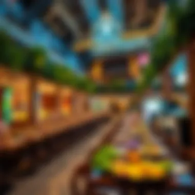 A vibrant dining area within Al Zahia Mall