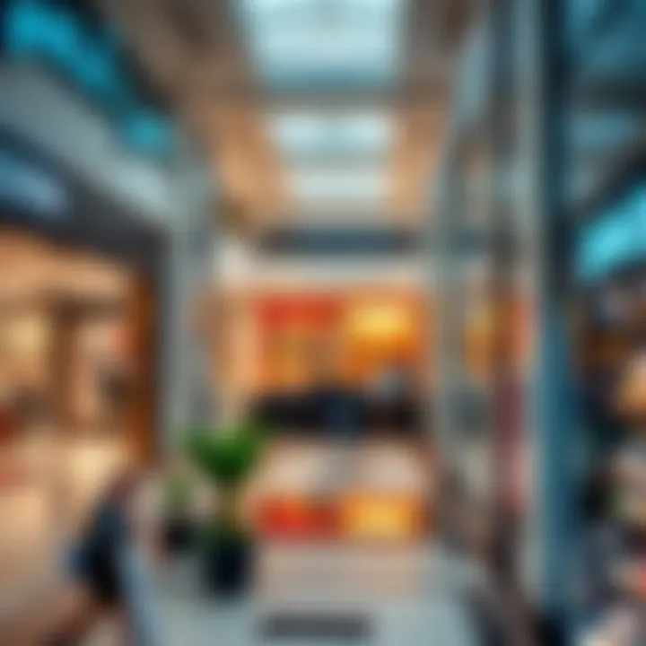 Inside Al Zahia Mall showcasing a variety of retail shops