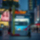 Aldar sales kiosk in a bustling Dubai environment