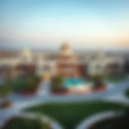 Aerial view of Anya showcasing its architectural elegance