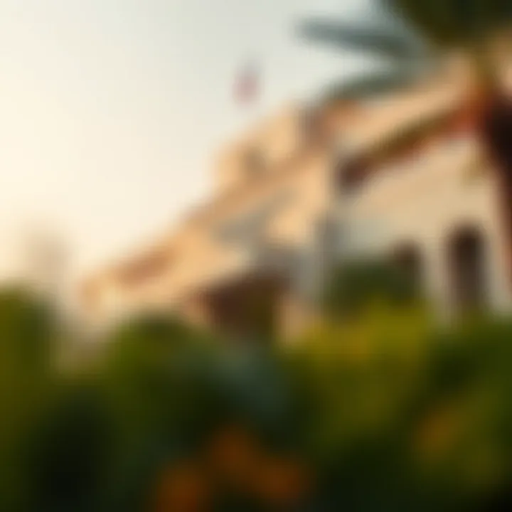 An official UAE government building indicating authority