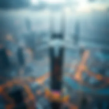 Aerial view of Binary by Omniyat in Dubai's skyline