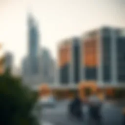 Skyline view of Building Arjan in Dubai showcasing modern architecture