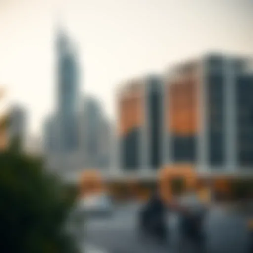 Skyline view of Building Arjan in Dubai showcasing modern architecture