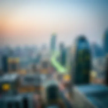 Bur Dubai Skyline Featuring Al Zarooni Building Panoramic view of Bur Dubai with the Al Zarooni Building as a focal point