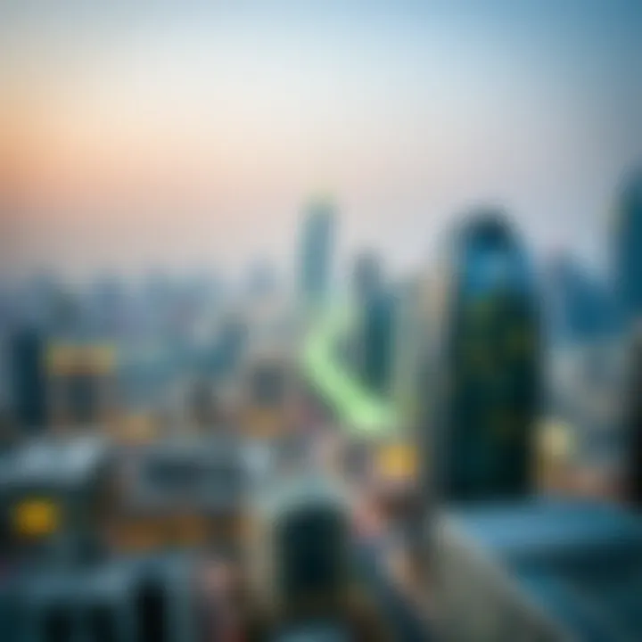 Bur Dubai Skyline Featuring Al Zarooni Building Panoramic view of Bur Dubai with the Al Zarooni Building as a focal point