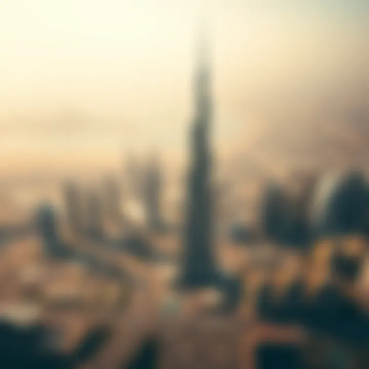 Aerial view of Dubai's skyline featuring Burj Binghatti