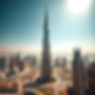 The Burj Khalifa towering over Dubai's skyline