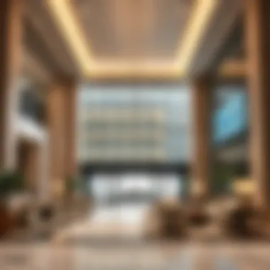 Elegant Lobby Design of Centurion Star Tower Modern interiors of the Centurion Star Tower lobby