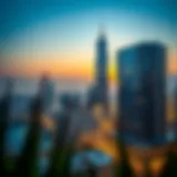 Stunning view of Centurion Star Tower at sunset