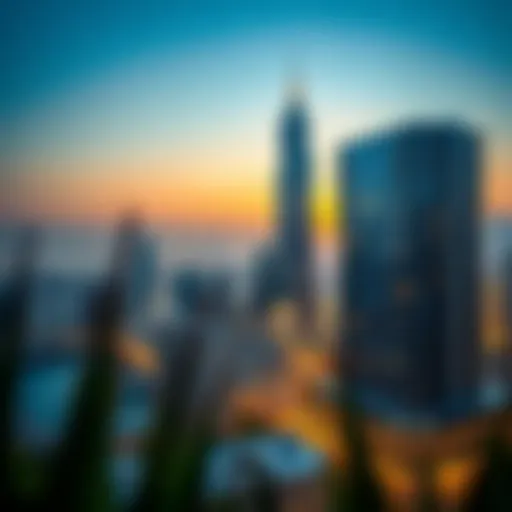 Stunning view of Centurion Star Tower at sunset