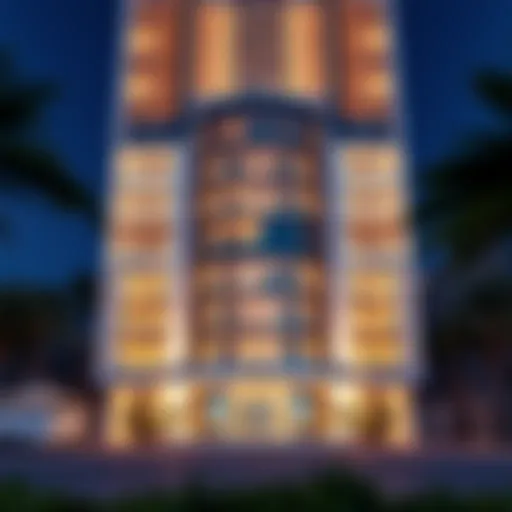 Elegant exterior view of Chic Tower Dubai showcasing modern architecture