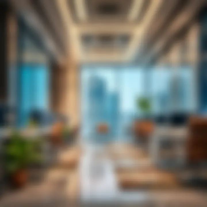 Modern office space of a Dubai real estate brokerage
