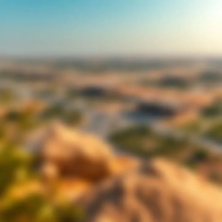 Investment Potential in UAE Land Aerial view of prime land in the UAE showcasing investment potential