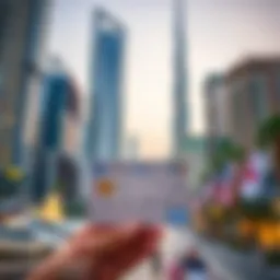 Nol Card displayed alongside popular Dubai landmarks