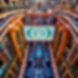 A stunning aerial view of Dubai Mall showcasing its grand architecture.