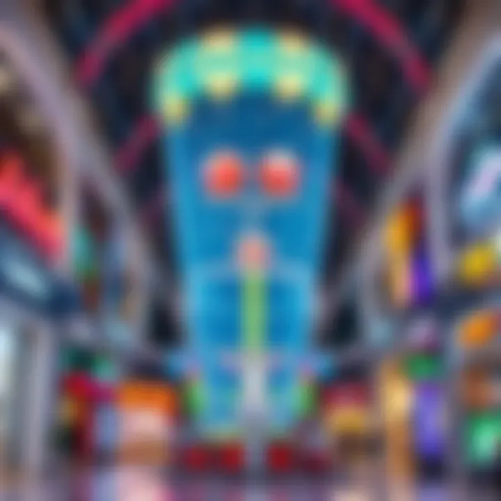 The entertainment zone filled with attractions and activities for all ages.