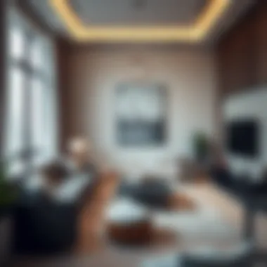 Modern family room interior design in Al Qusais