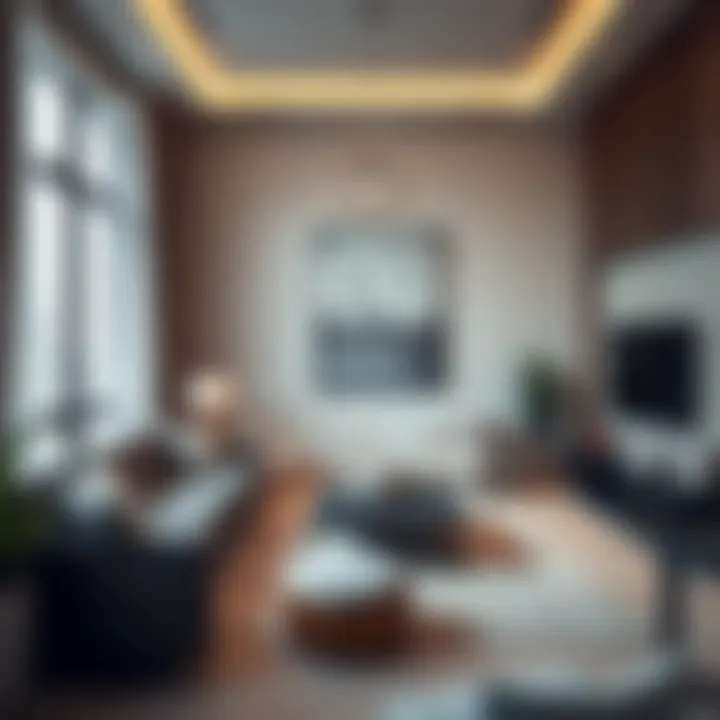 Modern family room interior design in Al Qusais