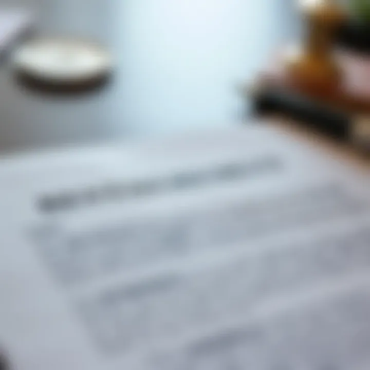 Understanding Legal Frameworks in Rental Agreements Close-up of a rental contract highlighting legal terms