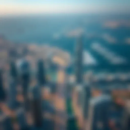 Luxury Living in Dubai: A Skyline Overview Aerial view of Dubaiās skyline illustrating luxury apartments