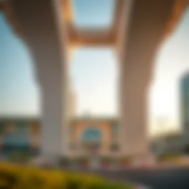 Architectural details of the iconic structure at Cooperation Roundabout