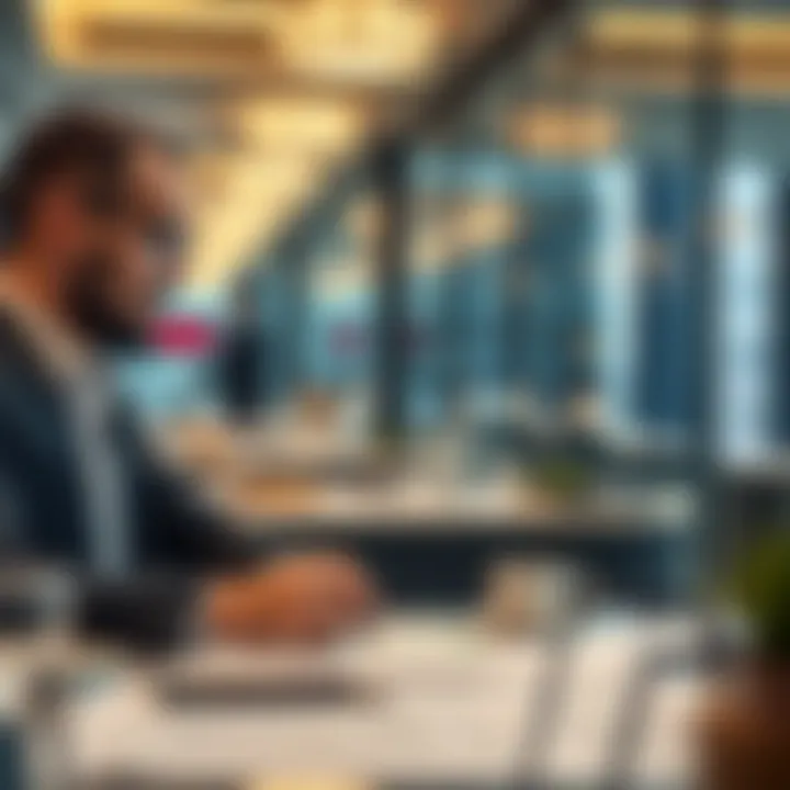 Investors analyzing market trends and property data