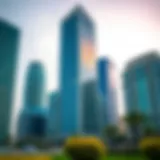 Architectural view of the Damac Business Tower showcasing modern design