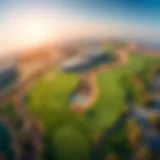 Aerial view of Damac Hills 2 Golf Course showcasing its lush greens and strategic layout