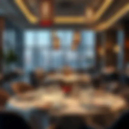 Elegant dining setup in a Dubai Hills restaurant