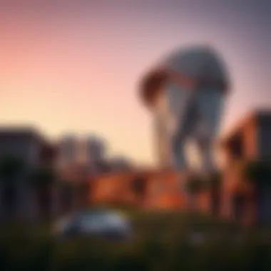 Innovative Architectural Endeavors Unique architectural structure symbolizing innovation