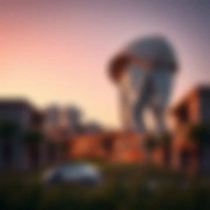 Innovative Architectural Endeavors Unique architectural structure symbolizing innovation