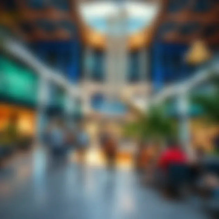 Community gathering area at Dubai Hill Mall