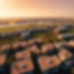 Aerial view of Dubai Hills Estate showcasing the lush greenery and modern architecture