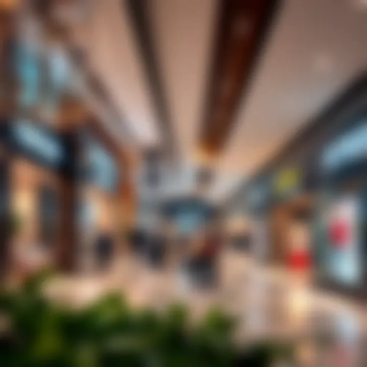 Dynamic Retail Experience in Dubai Hills Modern retail space in Dubai Hills bustling with shoppers