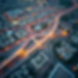 Aerial view of Dubai Hills showcasing the train route