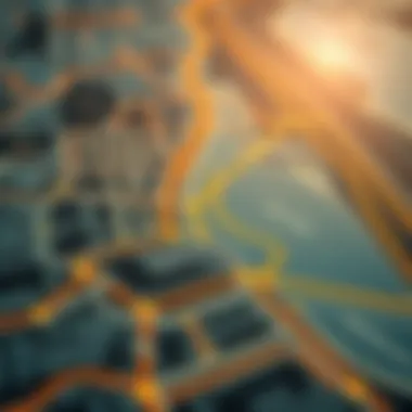 Connectivity Map of Dubai Hills Train Project Map highlighting connectivity of Dubai Hills Train in urban layout