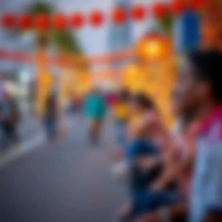 Community Engagement at Dubai Promenade Vibrant activity along the promenade showcasing local community engagement