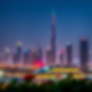 Dubai's Economic Landscape A vibrant skyline of Dubai showcasing its economic growth and investment potential
