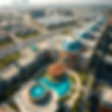 Aerial view of Dubai Vista Estate showcasing its architectural design