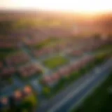 Aerial view of Eden The Valley showcasing planned layouts