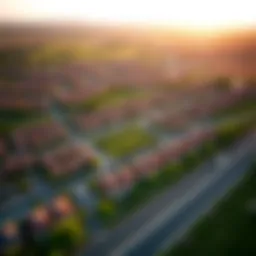 Aerial view of Eden The Valley showcasing planned layouts