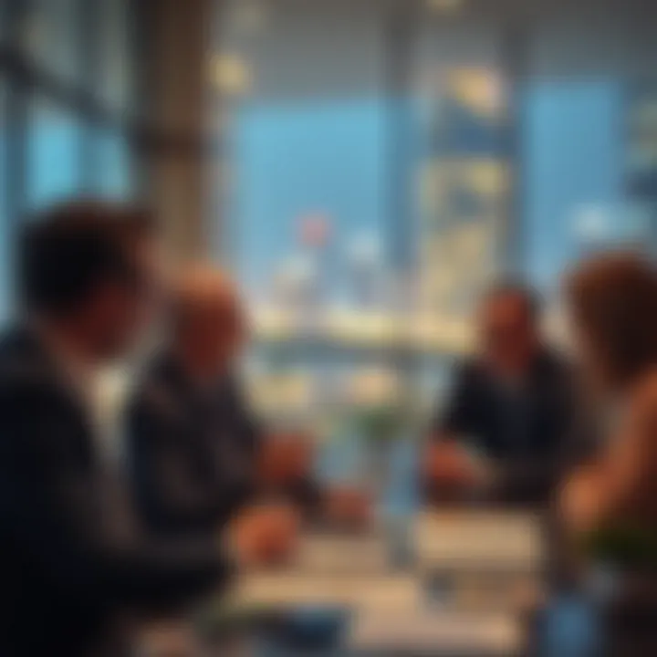 Investors discussing real estate trends in Dubai