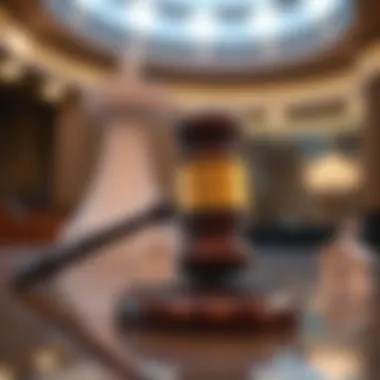 Symbol of Real Estate Auctions Auction gavel symbolizing property transactions