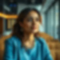 A modern Emirati woman in a professional setting