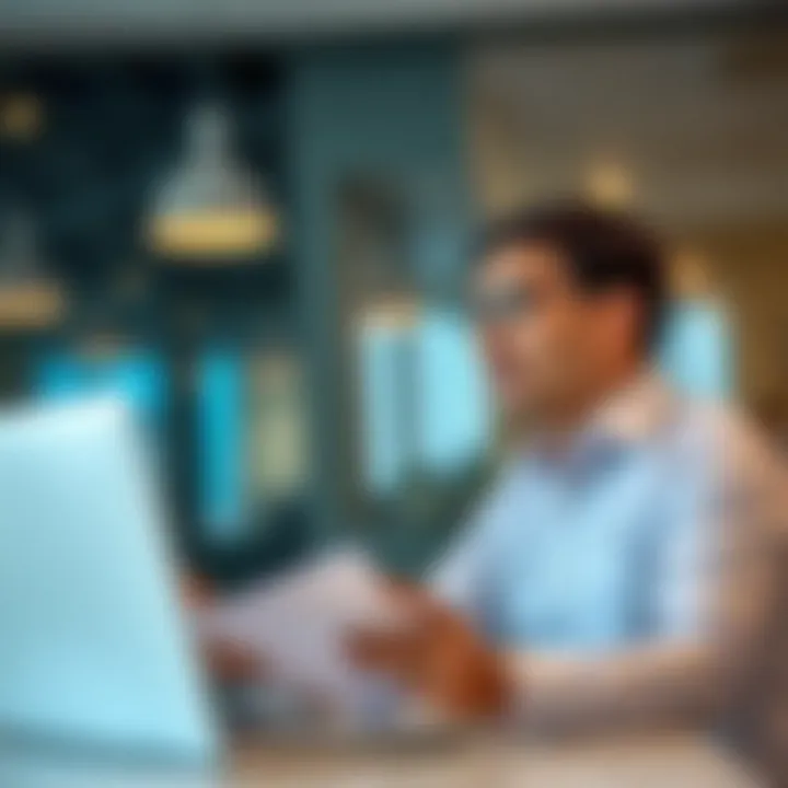 Exploring Business Opportunities An entrepreneur reviewing business opportunities linked to the Green Visa in a modern office